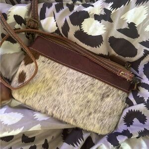 Small Cowhide Myra Bag. Clutch or Crossbody